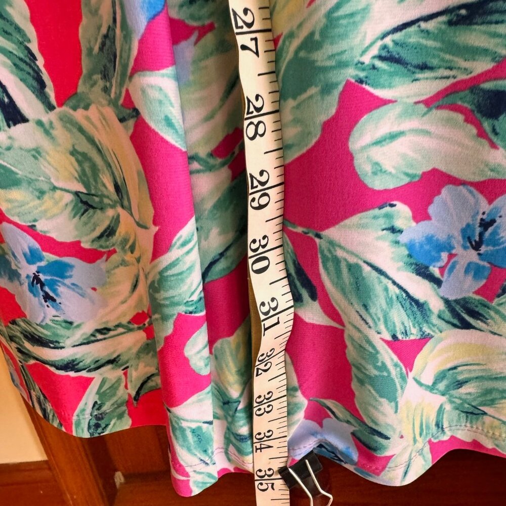 Pappagallo Tropical Pink A-line Dress, Sz L, NWT - Picture 7 of 13